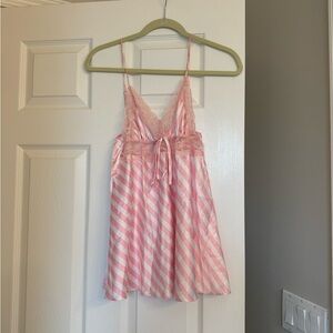 Victoria's Secret Pink and White Striped Chemise